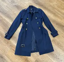 Tommy Hilfiger Navy Trench Coat