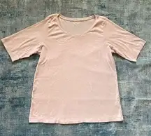 Caslon Baby Pink Half Sleeve Tee Size 3X