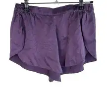 Lunya Eggplant‎ Washable Silk Tulip Shorts