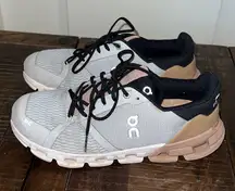 ON Cloudflyer Glacier Rose brown Athletic Shoes Womens 8.5 White Black Brown