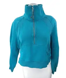 Lululemon Scuba Blue 1/2 Zip Oversized Long Sleeve Funnel Neck Sweatshirt XS/S