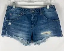 Life in progress Denim Cutoff Shorts Blue Size 27