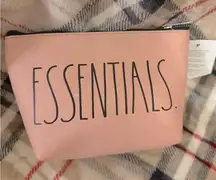 Rae Dunn Pink Essentials Zipper Cosmetic Bag - NWT