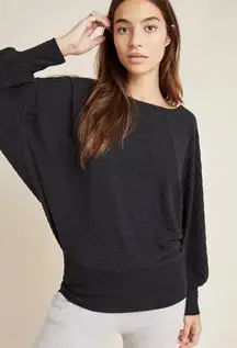 Anthropologie 3/4" Sleeve Scoop Neck Striped Sweater, small‎