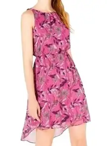 NEW Maison Jules Women' Size Medium Purple Floral Mini Dress