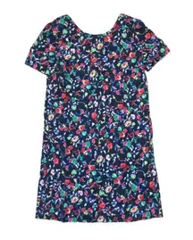 NWT Sezane Midori in Navy Floral Print Button Back Mini Shift Dress 34 / US 2