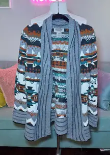Ecote Multicolor Patterned Cardigan