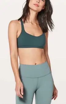 Lululemon Free To Be Wild Bra Size 4 Teal Shadow Strappy Yoga Pilates Sports Bra
