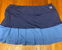 EleVen by Venus Williams Navy and Light Blue Mini Skirt
