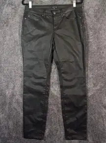 Eileen Fisher  Black coated organic leather pants size 10