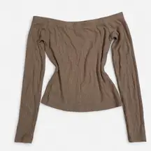 Forever 21 Ribbed Off-The-Shoulder Top