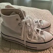 White High-Top Platform Converse