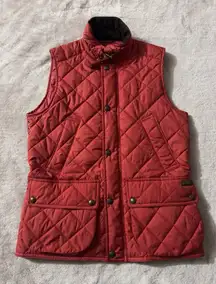 Polo Ralph Lauren Women's Vest‎ Quilted Corduroy Collar Red Size Small