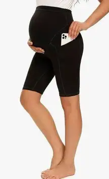 NWT Womens Mazusports Maternity High Waisted Yoga Athletic Shorts - Sz L