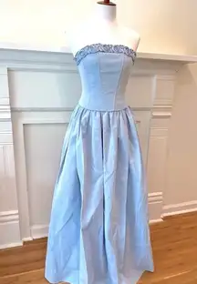 Vintage Mcclintock XS Gunne Sax Dress Strapless Formal Gown Holiday Party RARE