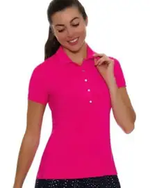 LONGBALL‎ WOMEN'S SHOCKING PINK GOLF POLO C16