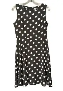 Zaego B&W Polka Dot Sleeveless Mini Dress