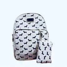 NWT Dachshund Mini Backpack + Matching Change Purse Set