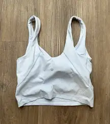 Lululemon Align Tank Top Crop Sleeveless V‎ Neck Lined Blue Size 4