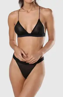 Missguided Thong Black Bikini Bottom