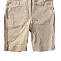 Ann Taylor Women's Khaki Chino Devin Fit Shorts Size 6 Beige Casual