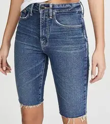 NWT Good American Bombshell Bermuda Shorts Blue 4 27