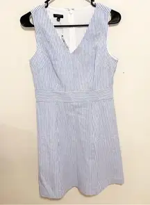 Talbots  NWT Stripe Old Money Quiet Luxury Country Club Classic Prep Linen Dress