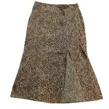 Dress Forum  Women's Leopard Print‎ Midi Skirt Size S Brown Cocktail Party