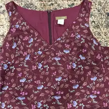 J.Crew summer dress  burgundy with flowers so fresh to dress up or dress down