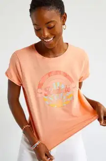 Exquisite paradox faux faded retro peace love happiness rainbow retro sunshine