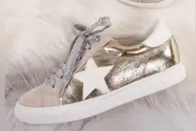 Gold Metallic Star Sneaker