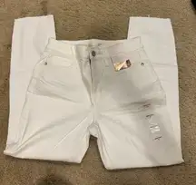 LC Lauren Conrad Women's White Straight Leg Jeans