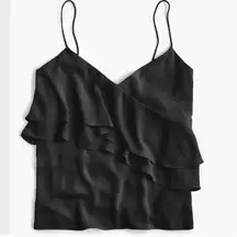 Jcrew Black Blouse Spaghetti Strap 4