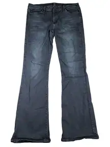 Just Black Jeans Womens 32 Flare Bootcut Stretch Denim Made in USA Classic Blue‎