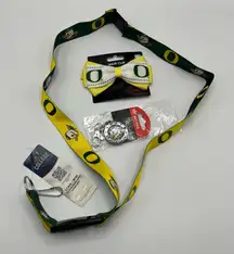 Oregon Ducks U of O College Swag Lanyard Keychain Hair Bow