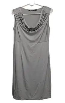 Milano Gray Braided Midi Dress Women’s Sleeveless Casual Cocktail Party Size M