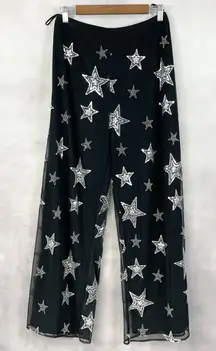 NBD x Naven Women Starry Night Pants Small Sequin Glam Festival Showgirl Party