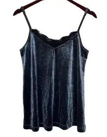 Wishlist Black suede and lace tanktop