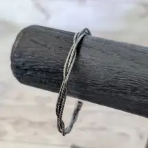 Vintage Bracelet - Dark Silver Tone/Gray Twisted Design