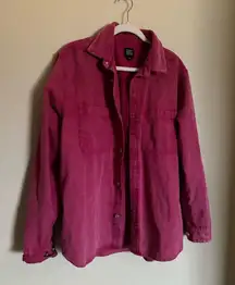 BDG Shacket Sz Small Oversized Corduroy Collar Jacket in Hot‎ Pink
