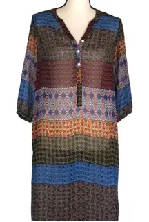 Pretty MOSSIMO Multi-Print Sheer Tunic Cover Up