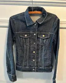 J. Crew Dark Wash Denim Jacket Style 75007 Button Front Women's XSmall Cotton