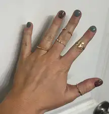 Bohemian Gold Ring Set 💛 Lot 15