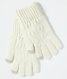 Hat Attack Frosty Touch Gloves in Ivory One Size Womens Smart Mittens