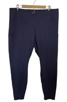 Yitty Navy Blue 3X High Waist Leggings Side Pockets