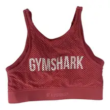 Gymshark womens small pink mauve Sports Bra with Mesh Ventilation padded workout