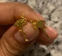 Flamingo Stud Earrings Dipped In Gold!! So Pretty!!! Brand New!!