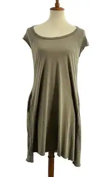 LAMade Green Short Sleeve Dress Back Detail XS New