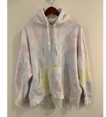 Aerie Women's Tie-Dye Hoodie XL Pastel Oversized Soft Cotton Blend Pullover