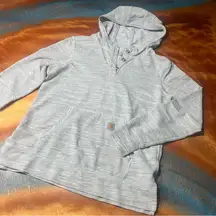 Carhartt Pullover hoodie large gray white Heather